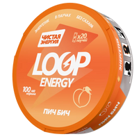 LOOP ENERGY (0 мг) (без никотина, кофеин 100 мг) (Слим) ● Пич Бич