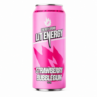 ЭНЕРГЕТИК LIT ENERGY - STRAWBERRY BUBBLEGUM (450МЛ) ● КЛУБНИЧНАЯ ЖВАЧКА